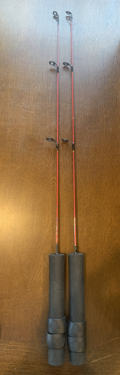 2 Pieces Apache Tomahawk 24” Medium Ice Fishing Rods Red