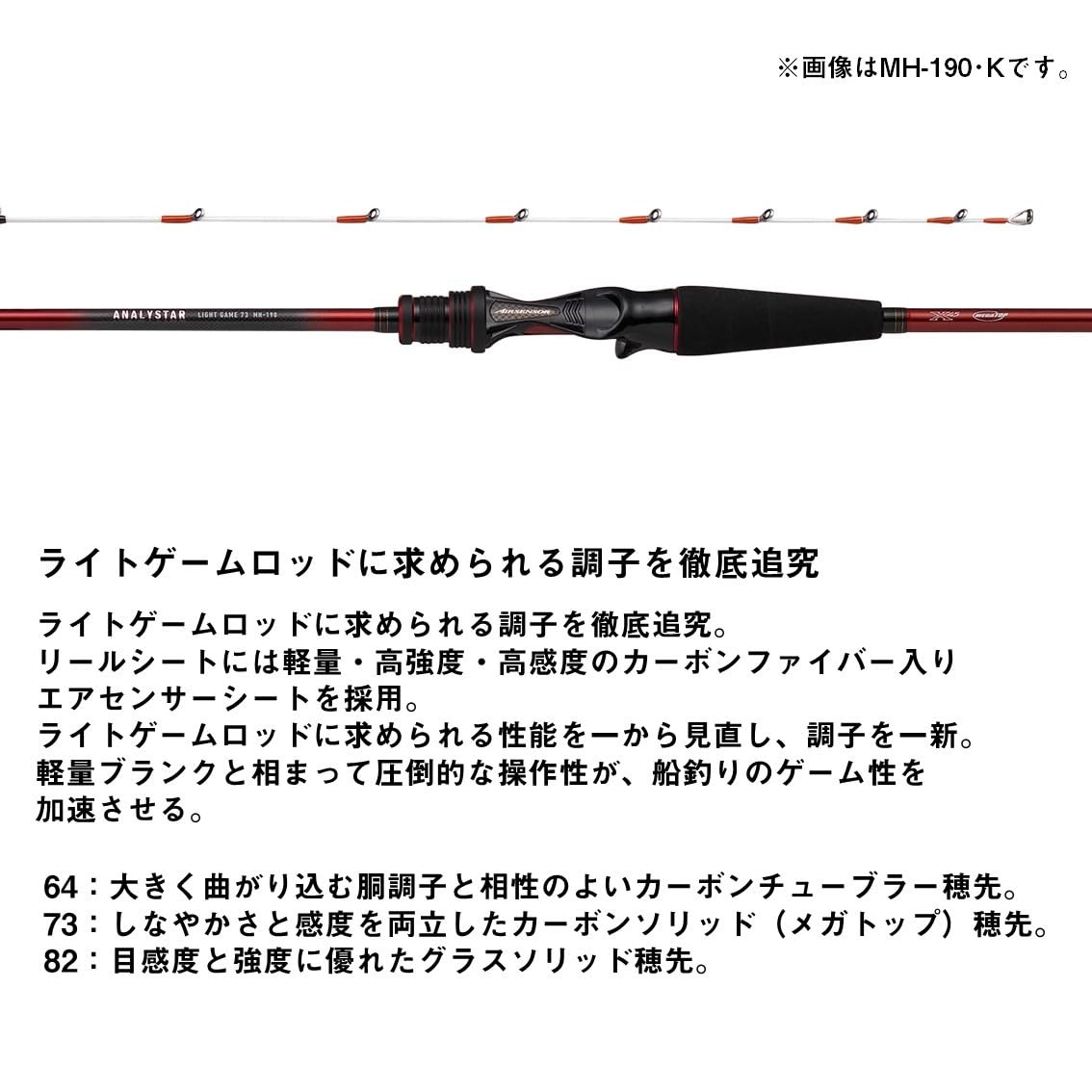 DAIWA Boat Rod Anastar Light Game 73 MH-190･K