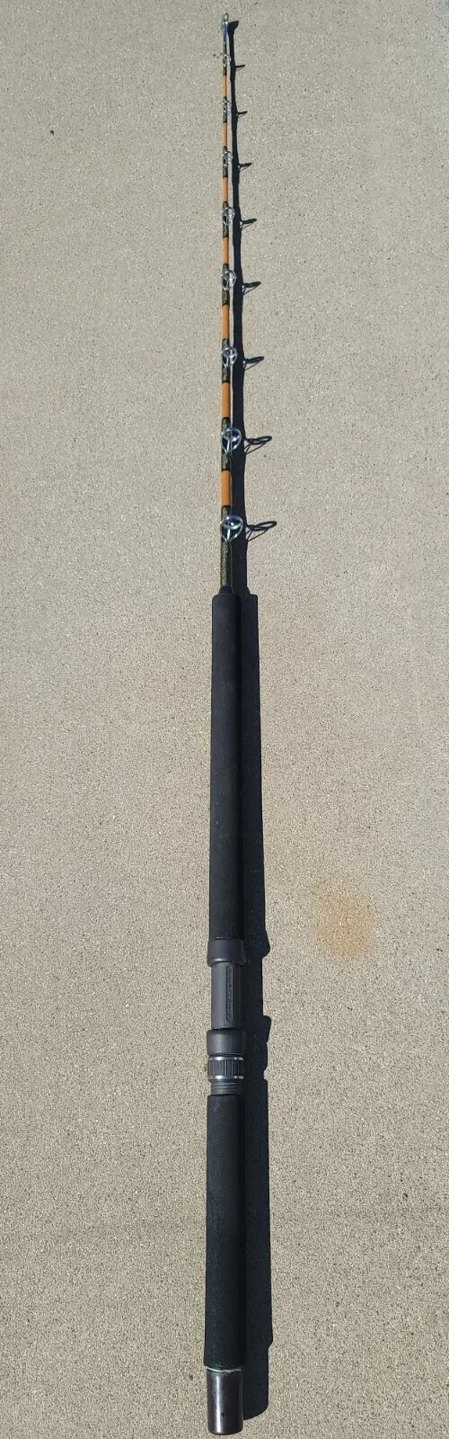 VNTG CAL-STAR FISHING ROD CUSTOM GOLD/BLK 5′ 5 1/2′ 15-40 LBS TEST UNUSED!!