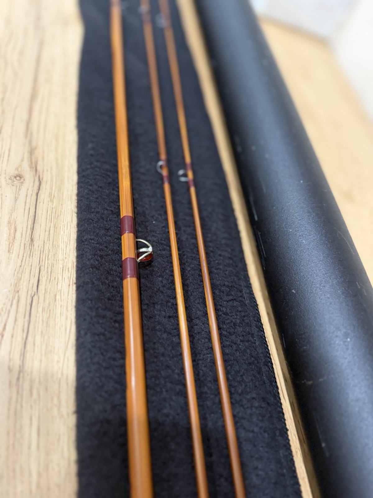 custom 7-foot, 4-weight fly rod handcrafted from Tonkin cane Richard Nelson