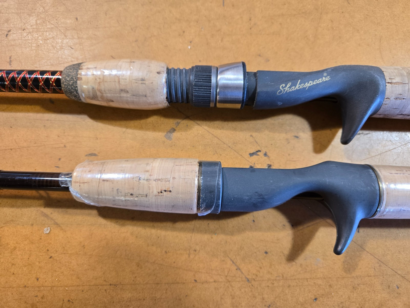 Two 6’6″ Graphite Casting Rods Shakespeare Ugly Stick & Eagle Claw Powerlight