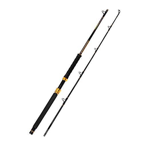 Heavy Duty Boat Trolling Rod – 1/2 Piece Saltwater Offshore Rod – Heavy Duty