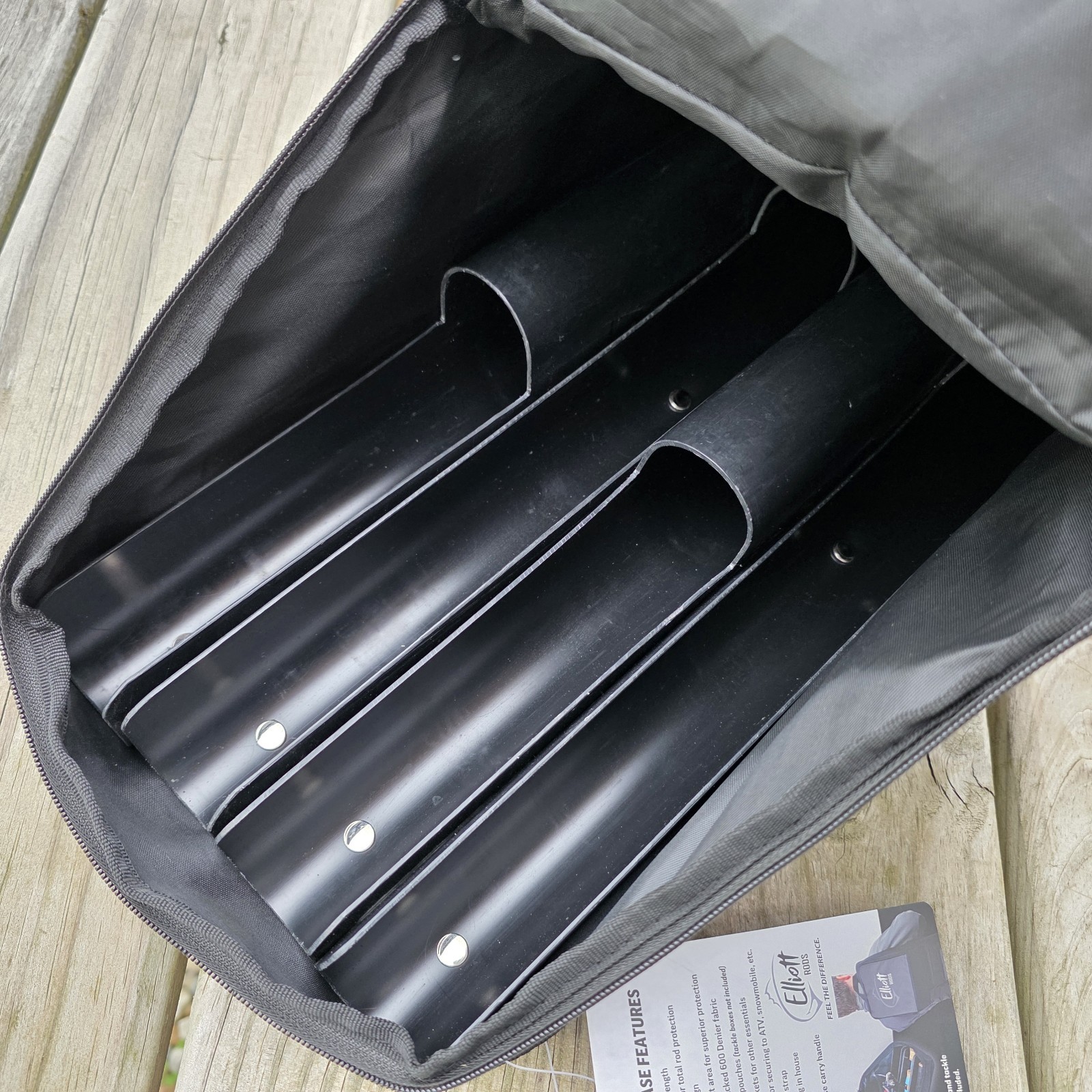 Elliott Rods Ice Fishing Rod & Gear Case (Can Fit 2 Piece Rods Under 8’0)