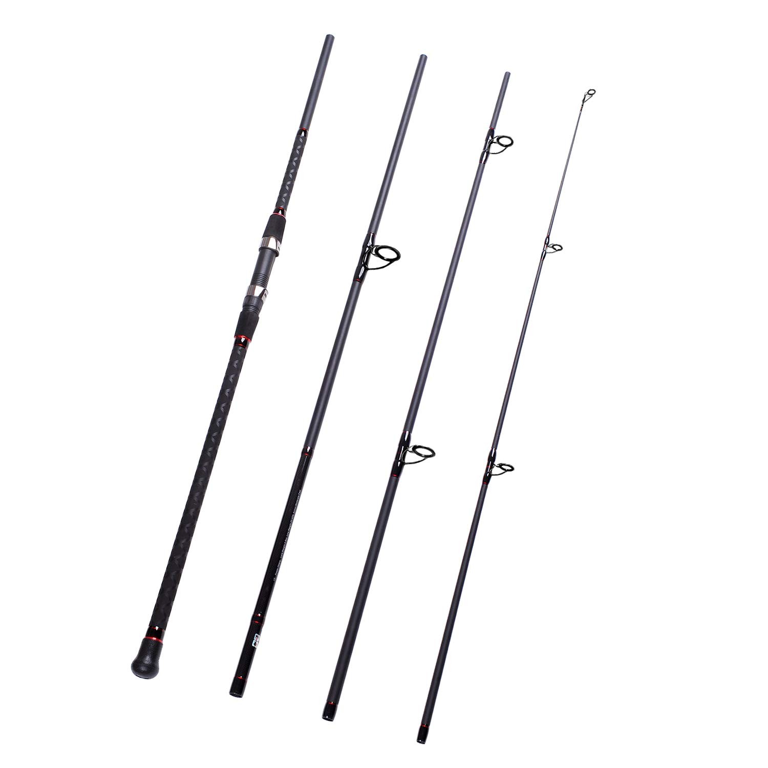 Fiblink Surf Spinning Fishing Rod 4-Piece Graphite Travel Fishing Length 11