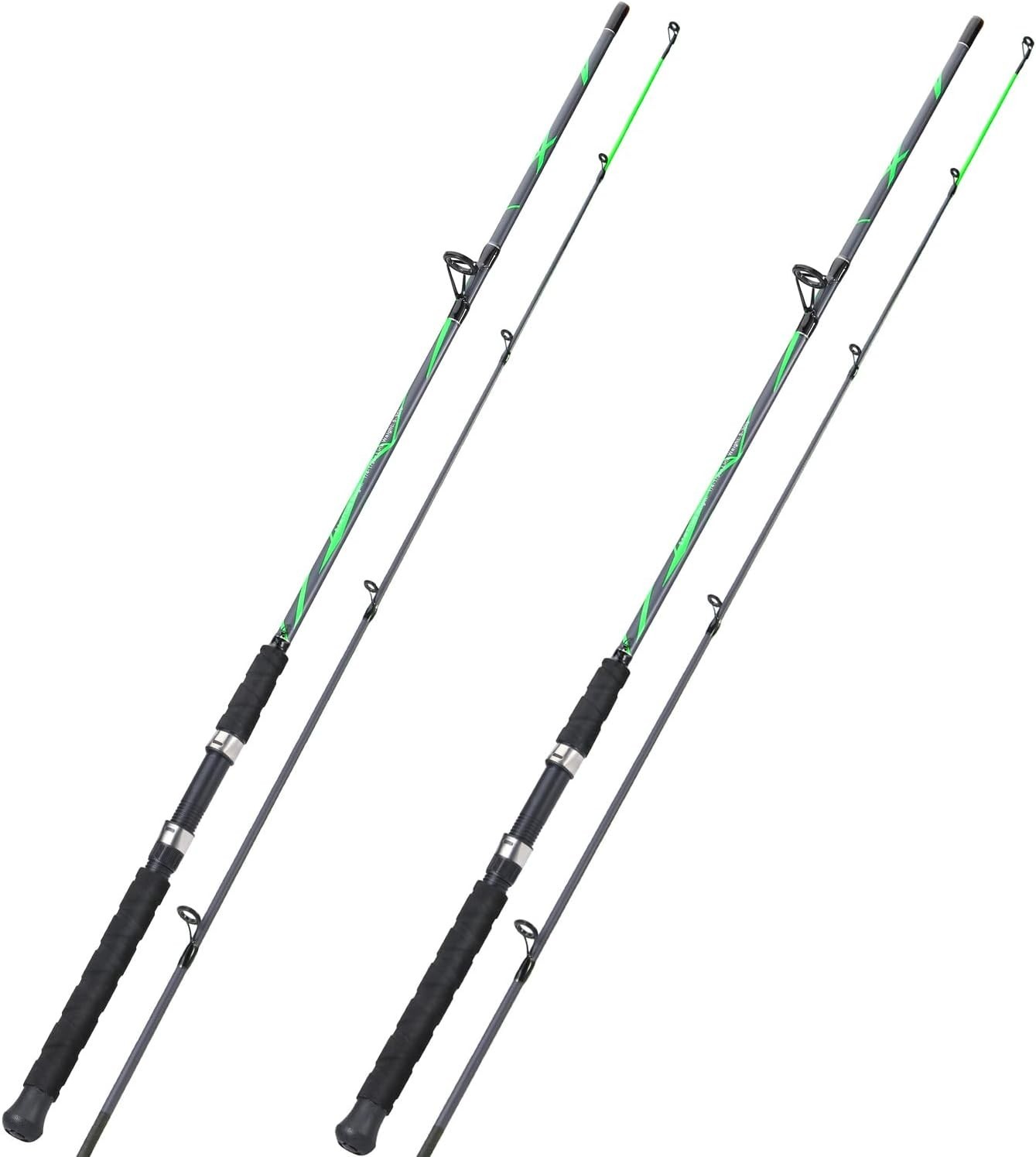 Spinning Rods Strong Carbon&Glass Composite Fishing Pole W/ Stainless Steel Line