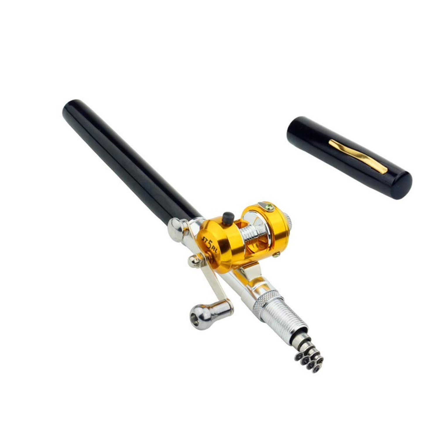 Portable Pocket Telescopic 38inch Mini Pen Shape Fishing Rod and Reel Combos,…