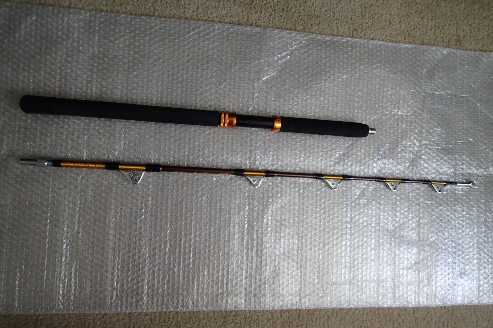 Heavy-Duty Trolling Saltwater Fishing Rod 5.6ft / 170cm 50-100lbs Double Pulley