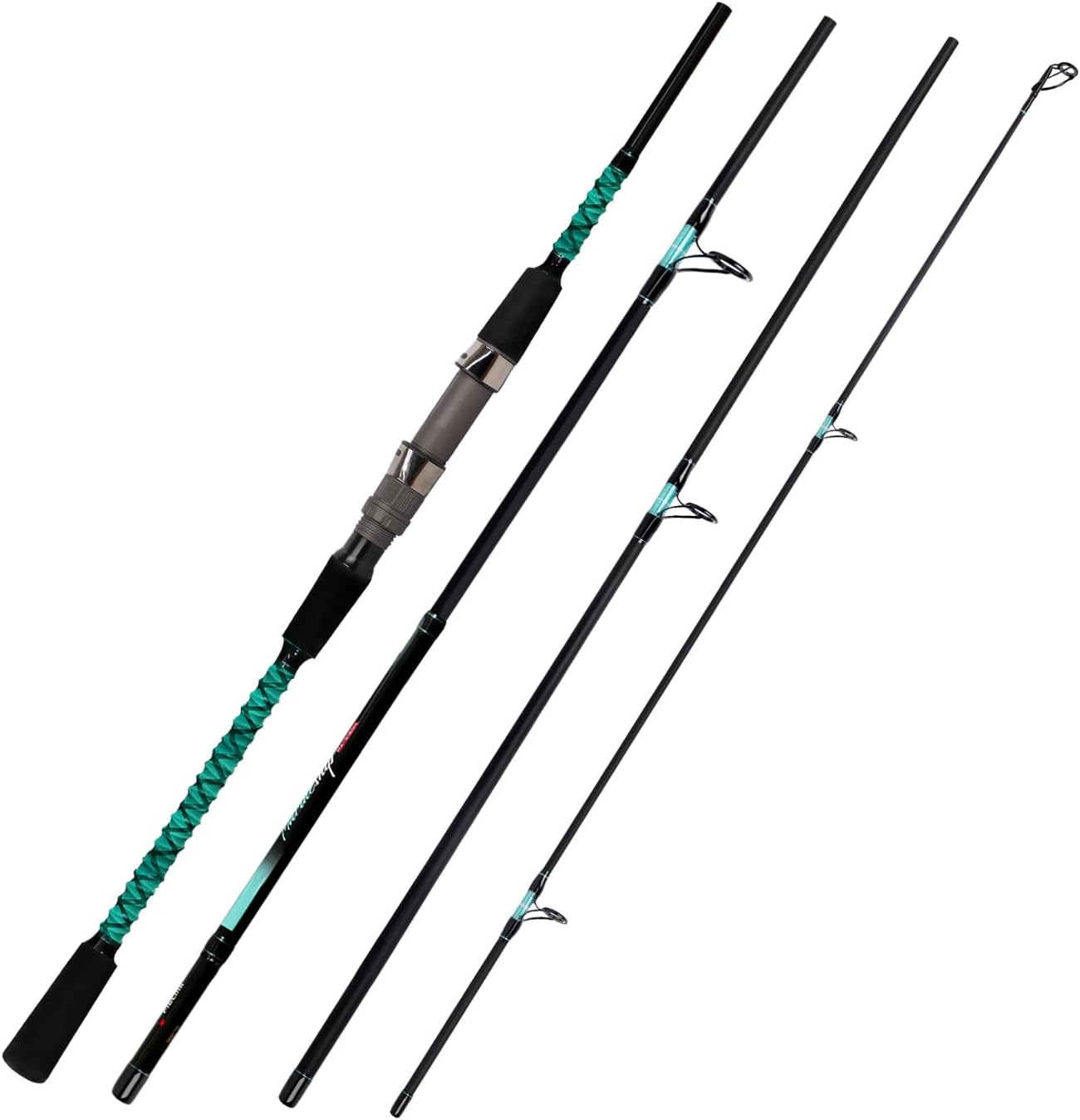 Surf Spinning Rod Travel 2/3/4PC Carbon Fiber Saltwater Fishing Pole 9/10/12/13′