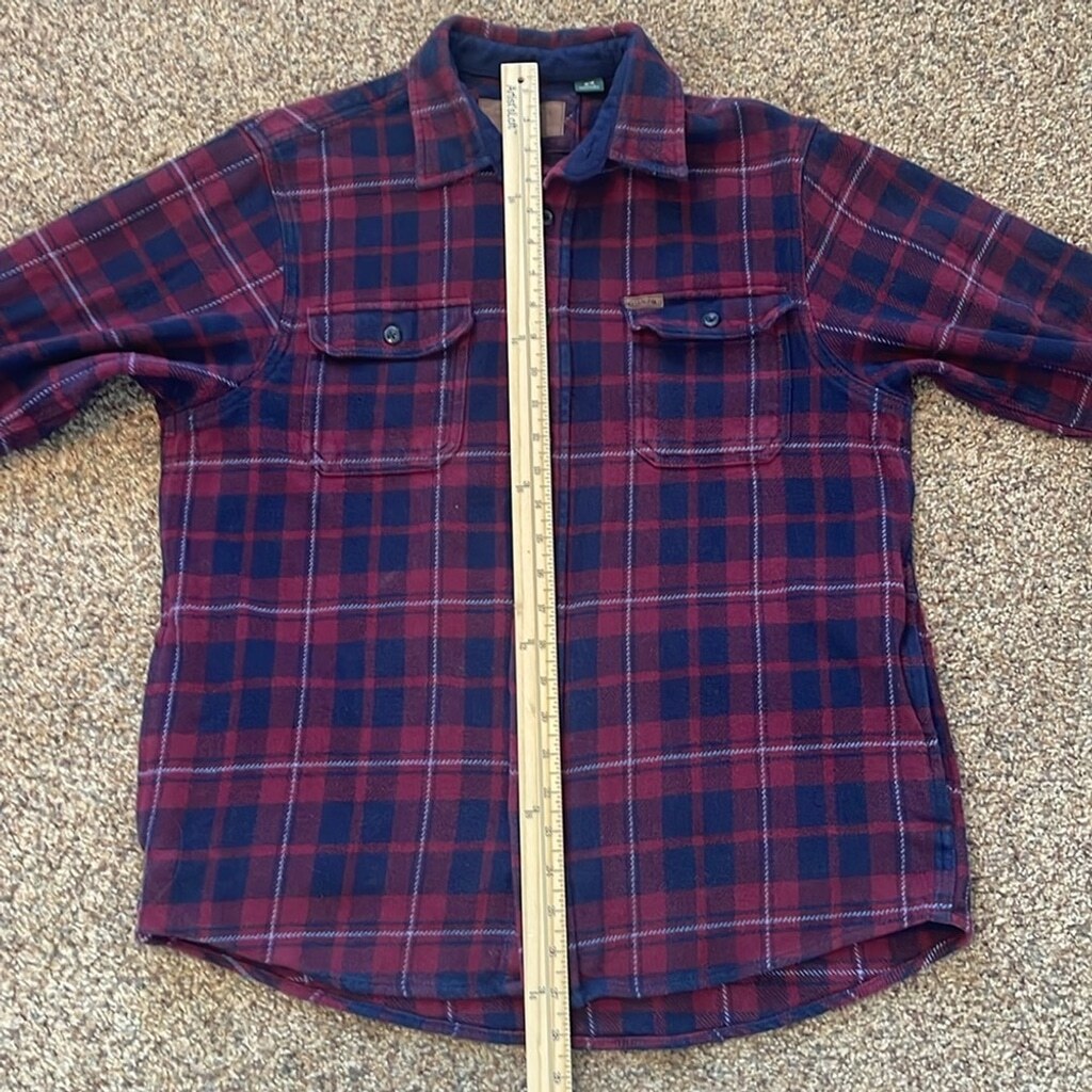 Orvis Men’s Big Bear Heavyweight Double Brushed Flannel Button Down Shirt Size M