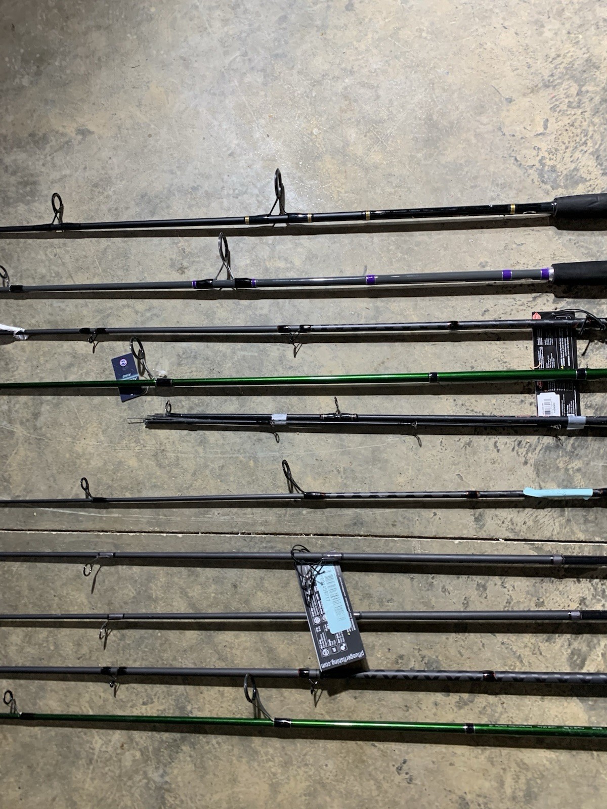 LOT OF 10 Assorted Brands FISHING RODS (BROKEN)