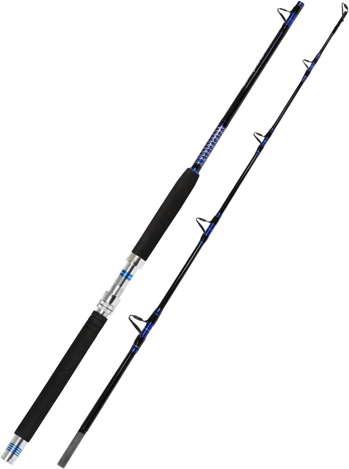 Versatile Saltwater Trolling Rod – 8ft Length, 1/2-Piece Design for Big Game