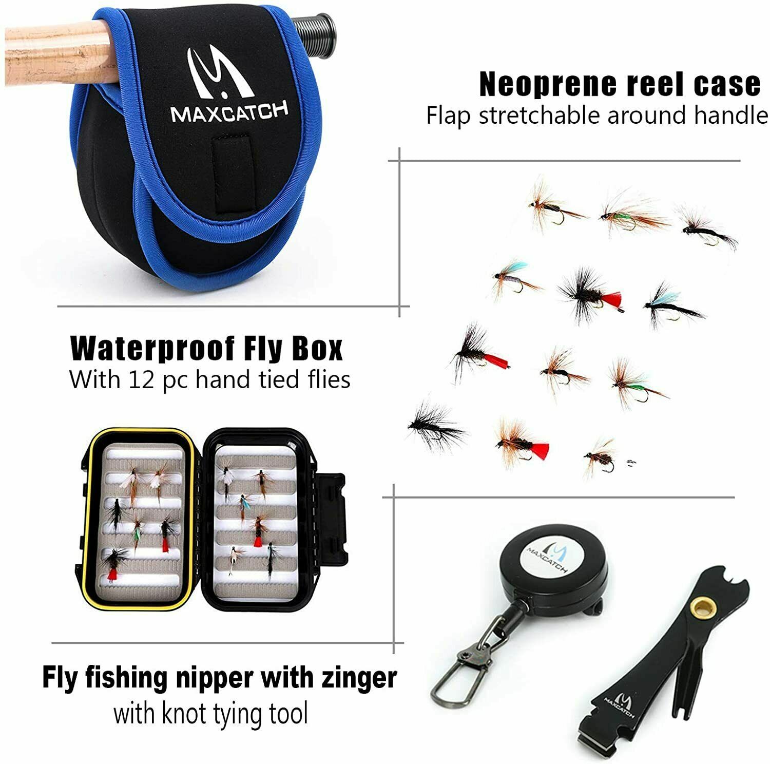 Extreme 3/4/5/6/7/8WT Fly Fishing Rod Kit, New Starter, Whole Combo