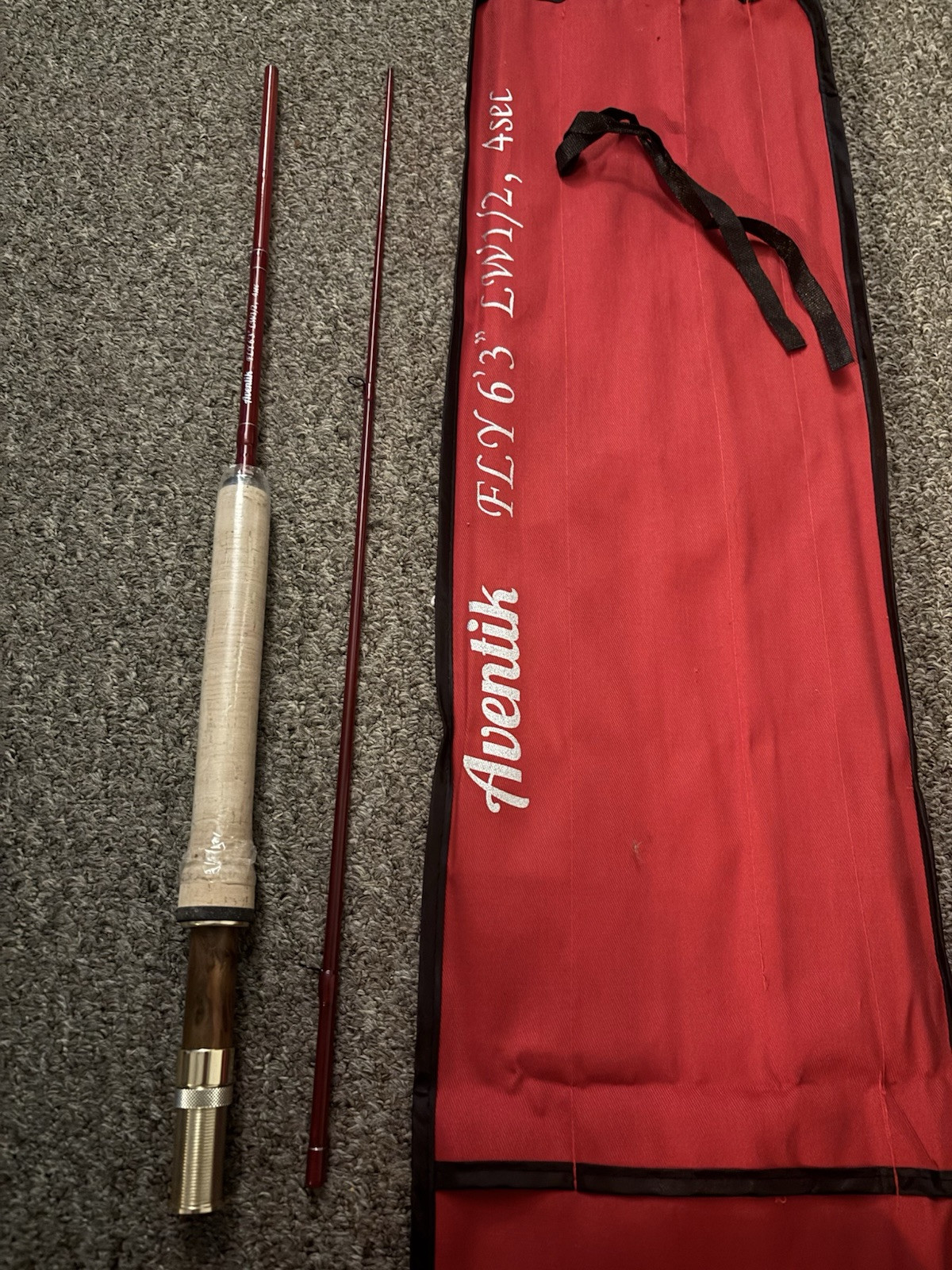 Aventik Fly Rod 6’3”LW 1/2 4sec 2 Pieces Only For Parts Or Replacement