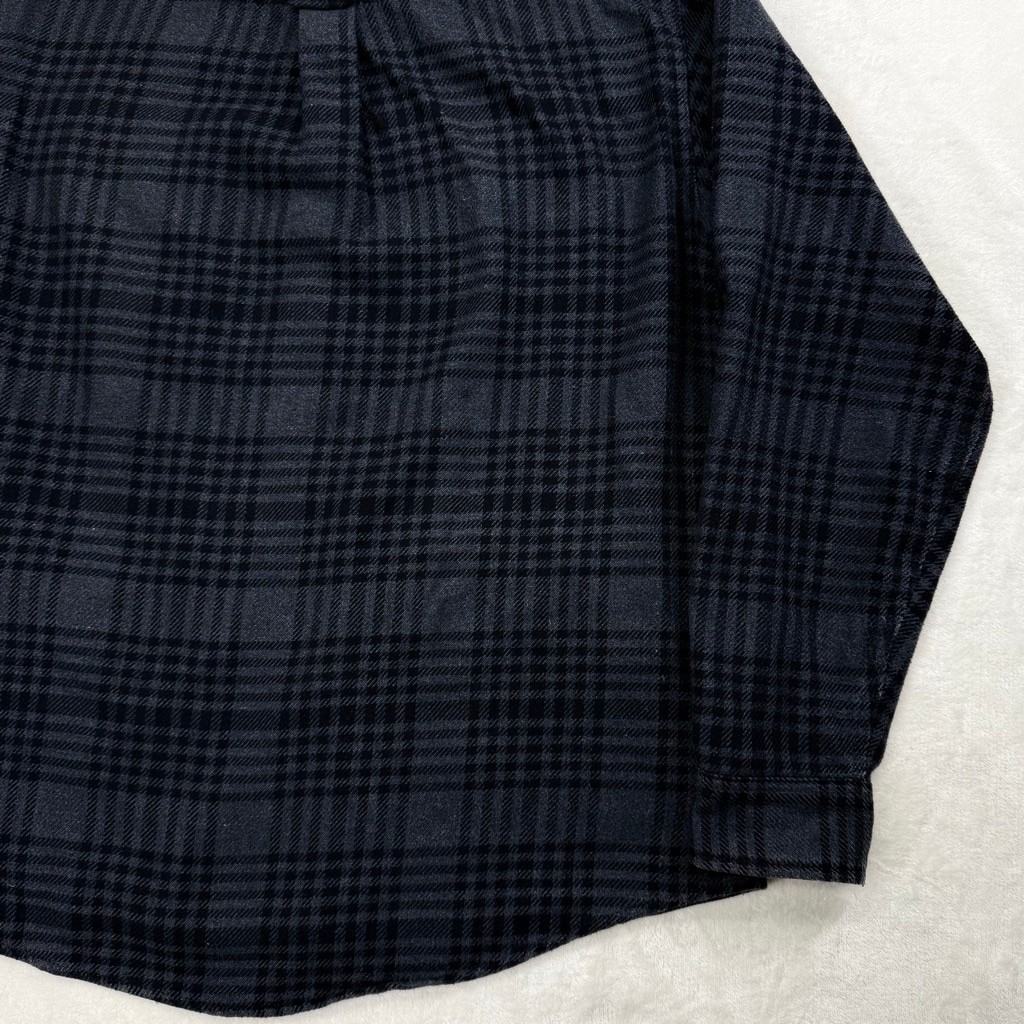 Men’s Orvis Heavyweight Black Gray Plaid Casual Button Down Shirt XL