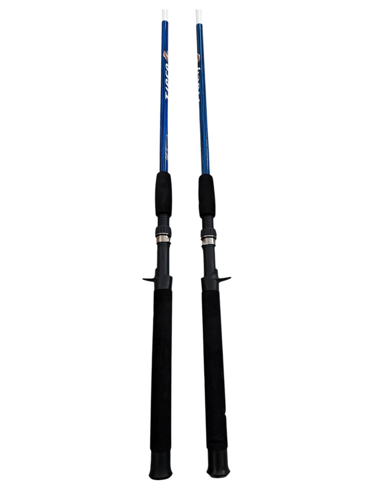 2 Shakespeare Tiger Spinning Rods 7’ Fresh/Saltwater Catfish Med BLUE (v)F