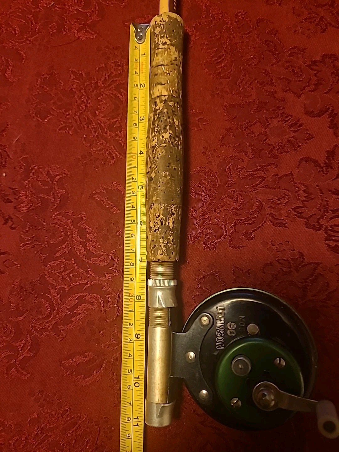 Vintage Heddon Vicount Custom Rod 2 Pcs #8007-8 1/2 Feet w JOHNSON #80 Reel
