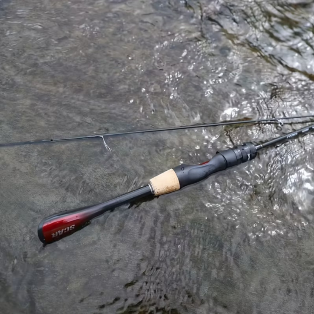 6 Feet Ultralight Fishing Rod Scar Spinning 2 Section Spinning Rod 1-6g Weight