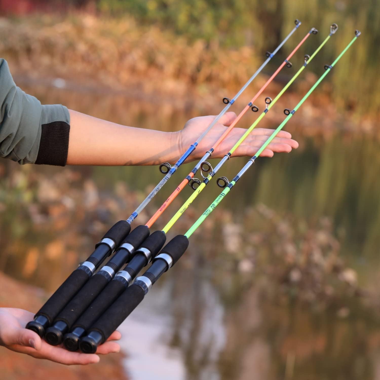 Fishing Rod, 2-Piece Composite Graphite & Glass Blanks Saltwater Trolling Rod Of