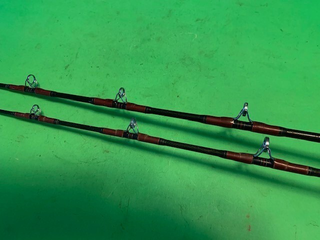 MATCHING PAIR OF 2 DAIWA SEALINE POWERLIFT 7 FOOT CONVENTIONAL FISHING RODS