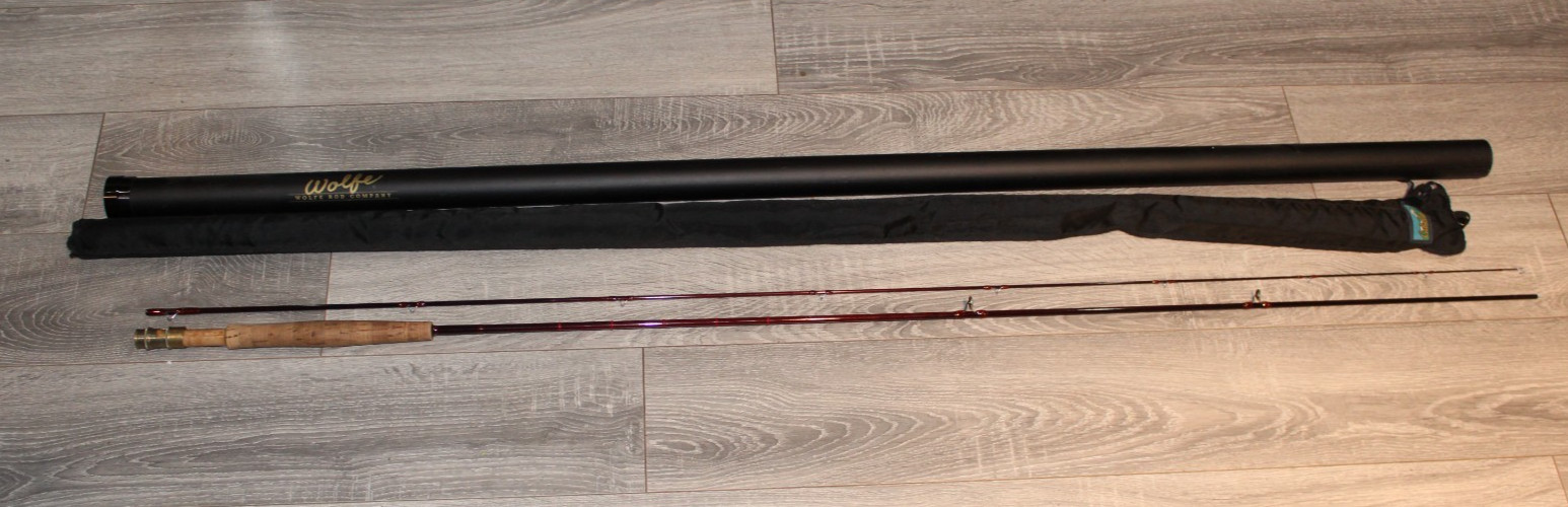 Wolfe Rod Company Fly Fishing Rod. 9’ 4wt. (4LL) W/ Tube & Sock.