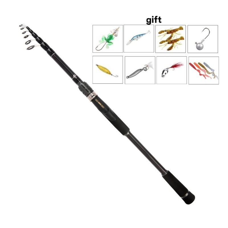 Telescopic Fishing Rod Carbon Fiber Durable High Sensitive Rods Fast Action Pole