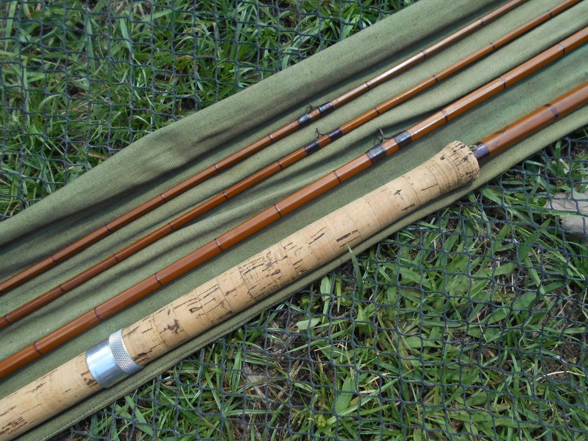 HARDY Bamboo Rod Double Handle 12’7″ 2 Tip Arthur Wood Fly Rod Fishing