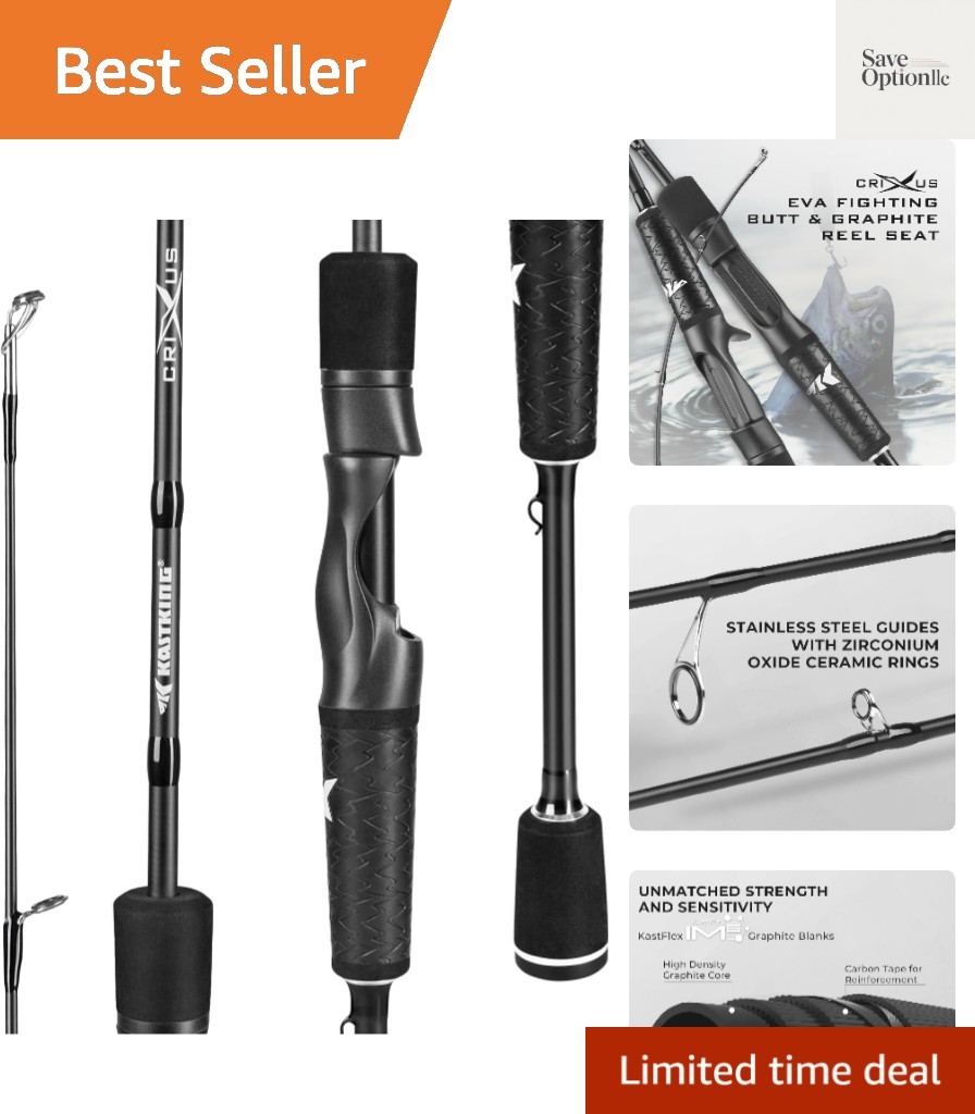 Crixus Fishing Rods,IM6 Graphite Spinning Rod & Casting Rod W/Zirconium Oxide…