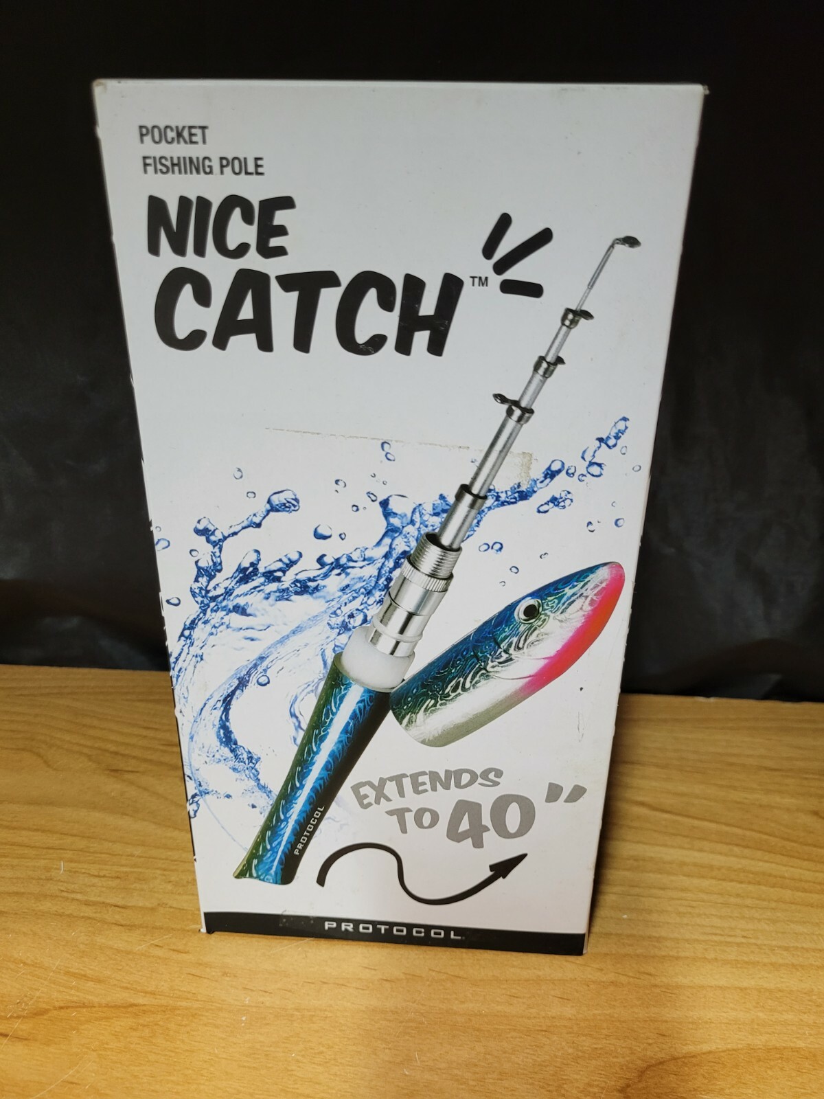 PROTOCOL Nice Catch Pocket Fishing Pole 9″ Extends to 40″ New In Box Gift Sealed