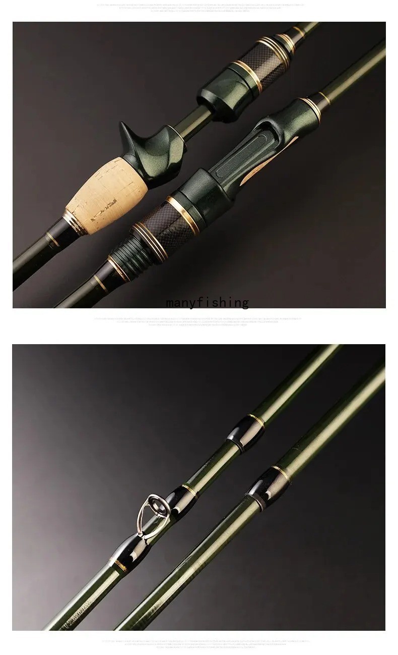 Travel Fishing Rods 1.83M 2.1M 2.4M Carbon Fiber Spinning Casting Pole 4-16LB