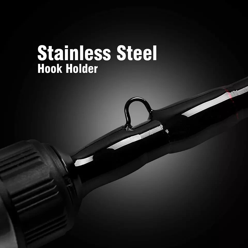 4-Piece Travel Casting Rod Carbon Baitcasting Portable Fishing Pole Baitcaster