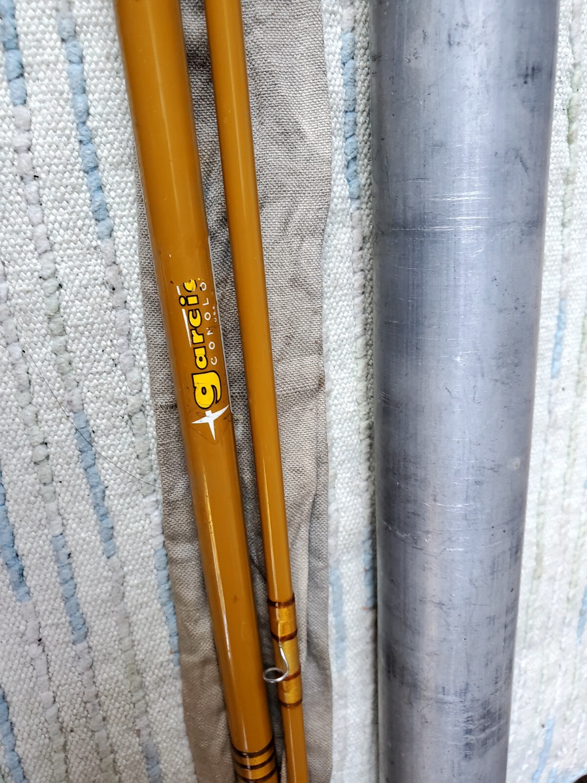Vtg Garcia Conolon 2405B 8’6″ 2pc Dry Fly Rod W/ Aluminum Tube & Sock Near Mint