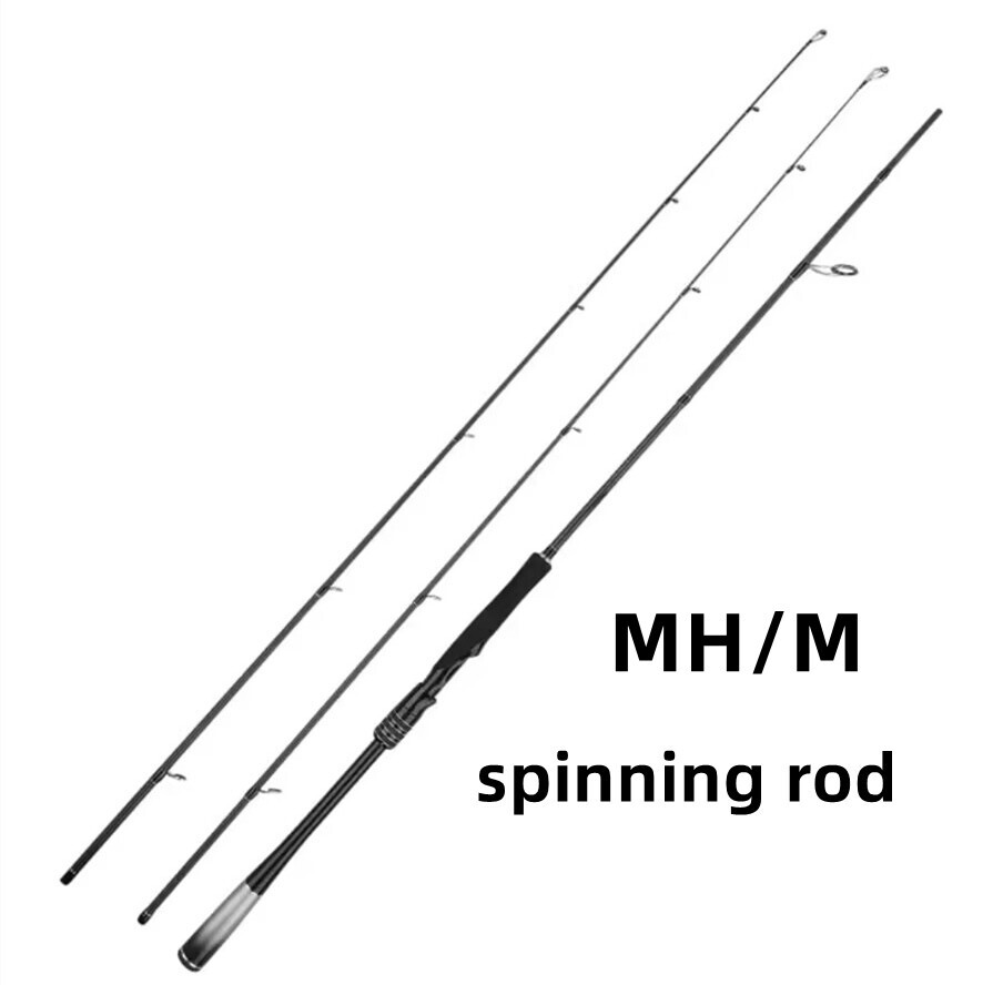 Carbon Fiber Fishing Lure Rods Pole 1.8M Spinning Casting Rod Lure Weight 20-50g