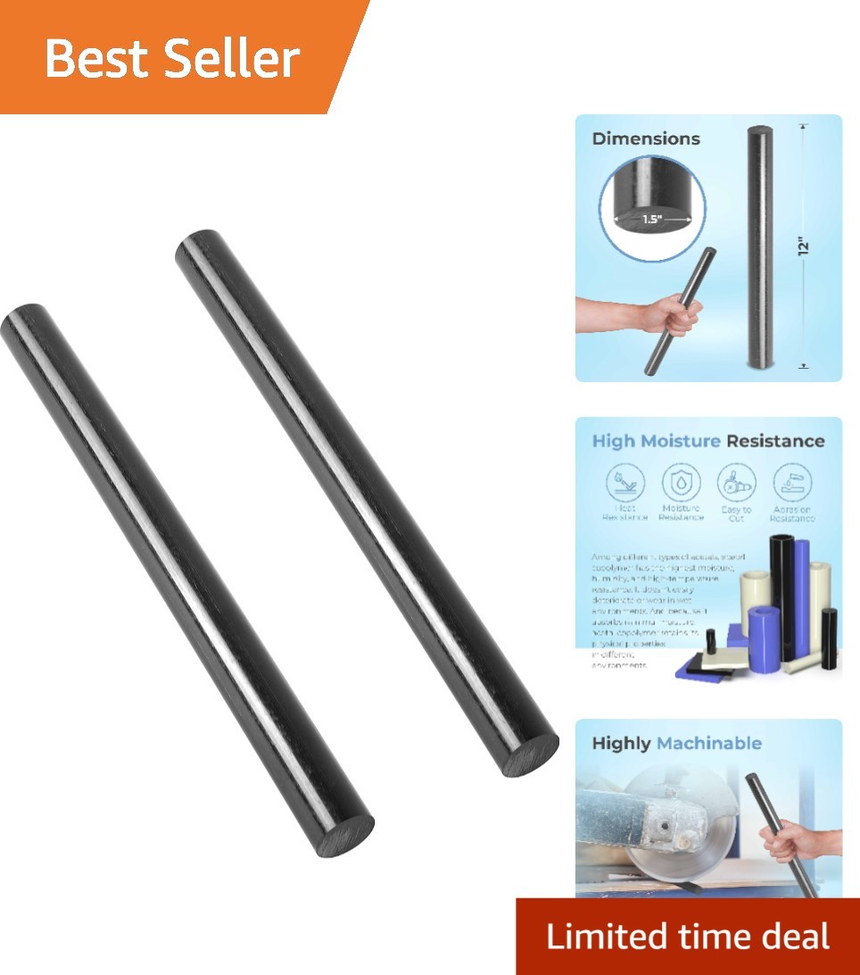 1.5″ x 12″ Acetal Copolymer Rods, Perfect for Non-Marring Fixtures