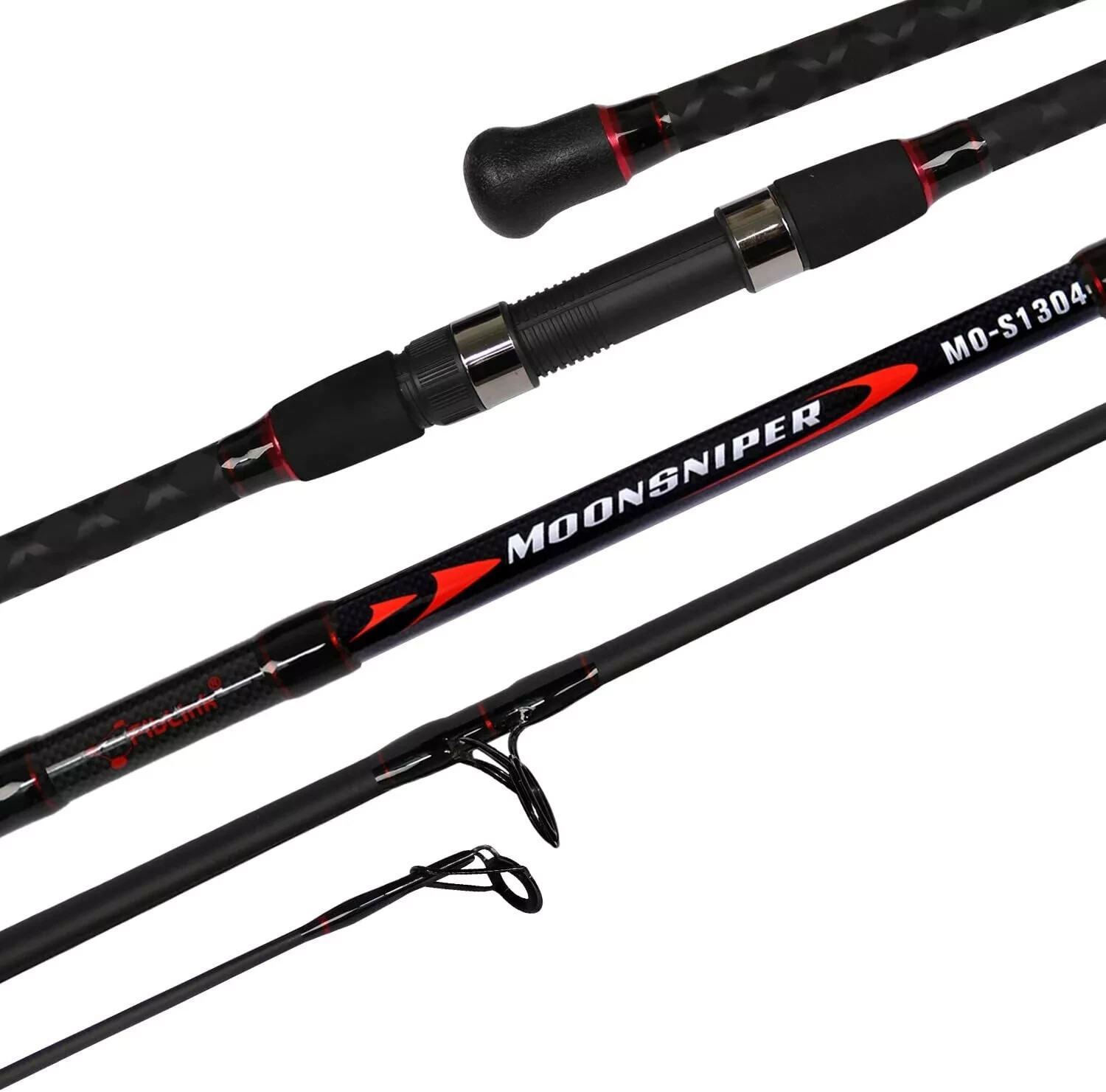 Surf Spinning Fishing Rod 4-Piece Graphite Travel Fishing Pole 11/13/15 Feet New