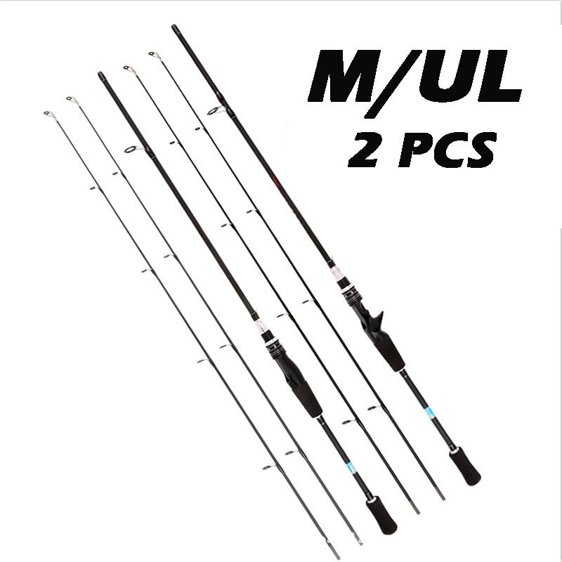 Carbon Fiber Fishing Rods 1.65m 1.8m Spinning/Casting Fishing Pole Fast Action