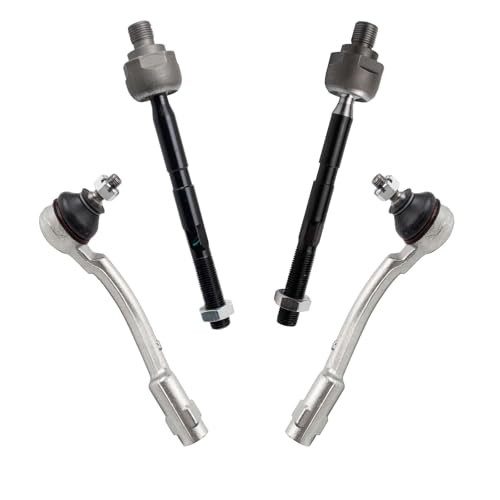 Front Inner and Outer Tie Rod Set 4 Piece Compatible with 2006-2011 PSA32905