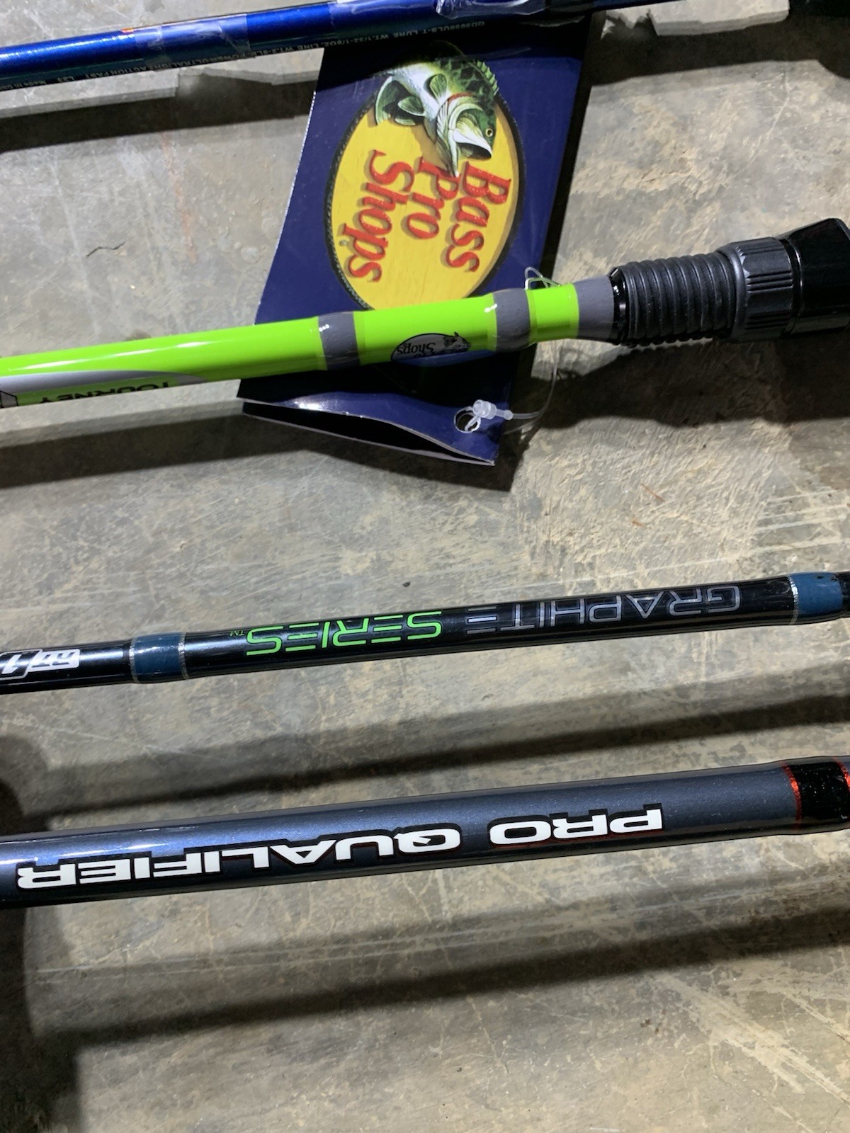 LOT OF 10 BASS PRO SHOPS FISHING RODS (BROKEN)