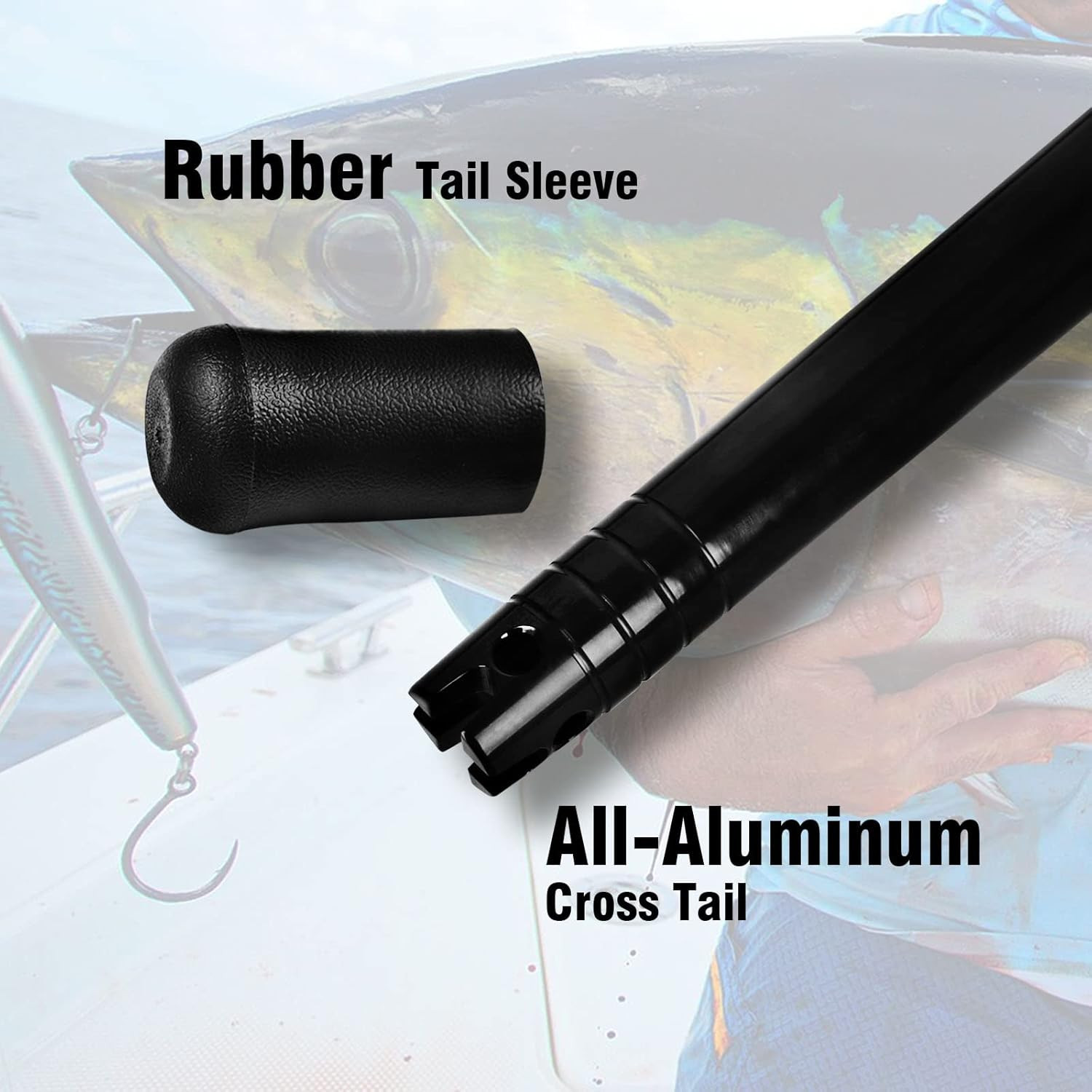 Bent Butt Trolling Rod 2-Piece Saltwater Offshore Fishing Rod Big Game Roller Ro