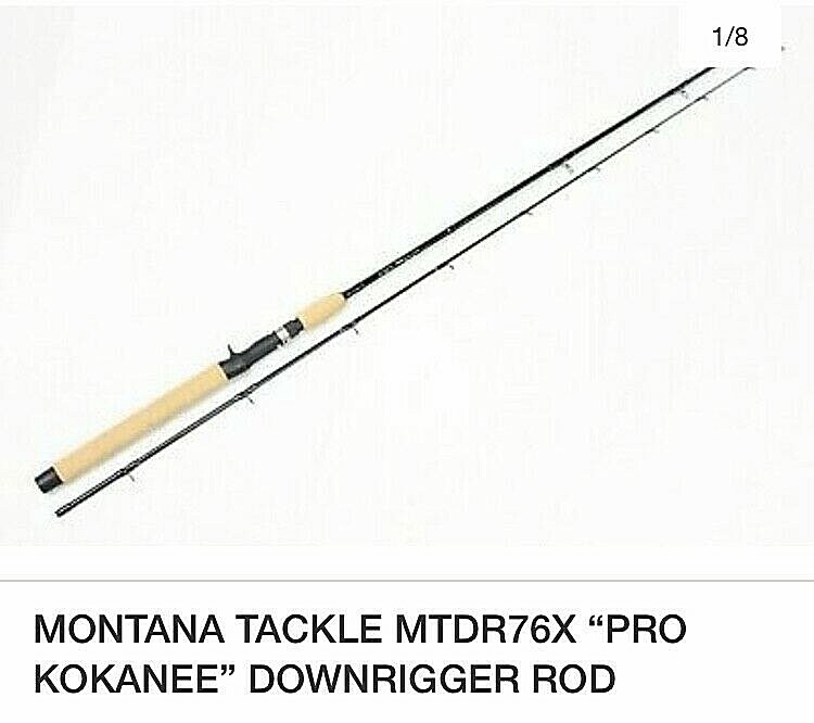 MONTANA TACKLE 7’6″ LIGHT ACTION DOWNRIGGER TROLLING ROD: “PRO KOKANEE III”