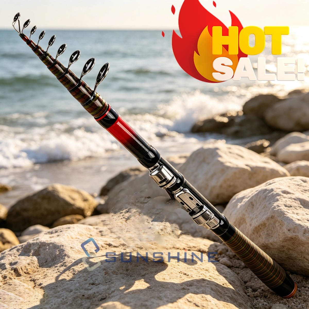 Carbon Fiber Telescopic Fishing Rod Travel Fishing Rod Bass Trout Carp Fishing
