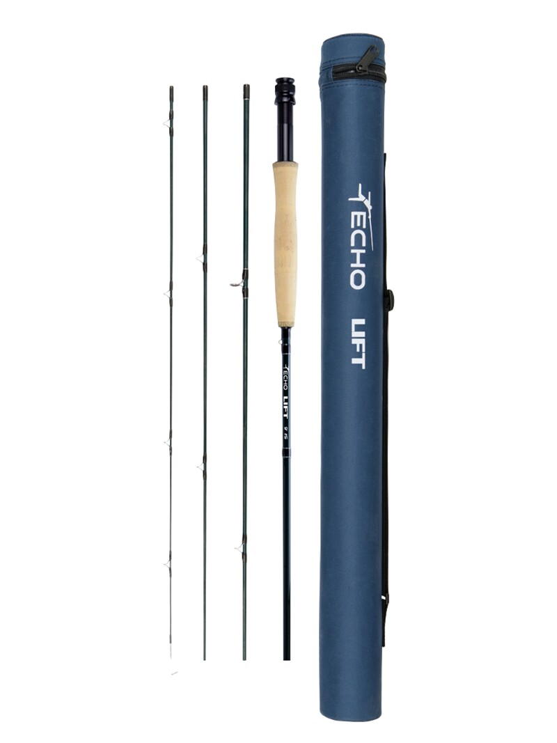 ECHO LIFT 376-4 7’6″ #3 WEIGHT 4 PIECE FLY ROD–NEW, FREE SHIPPING