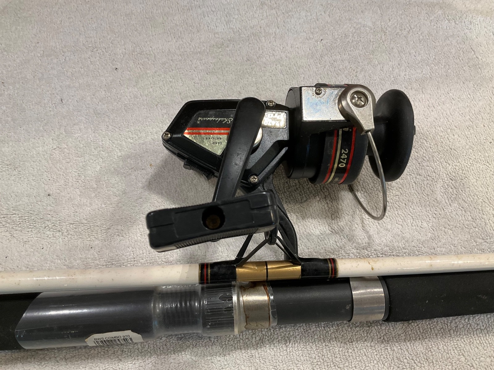 Vintage Shakespeare Alpha Big Water Spinning Combo – 9ft Rod (BWS 590-2M) NOS