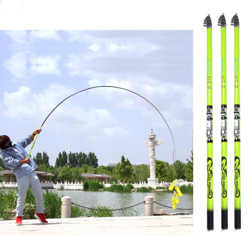 Telescopic Rock Fishing Rod 3.6m-6.3m Carbon Rod Travel Spinning Saltwater Pole