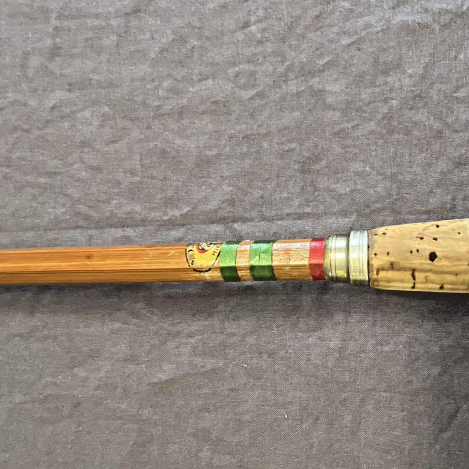 Montague Rapidan Bamboo 9ft 3pc Spinning Rod Cork Handle Moderate Med Vintage