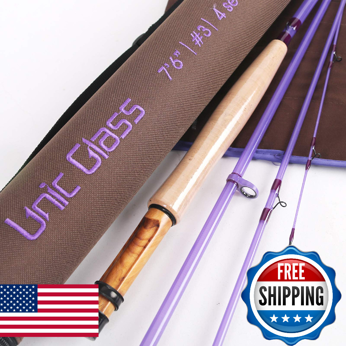 M Maximumcatch Maxcatch Fiberglass Fly Fishing Rod 3Wt/ 5Wt/ 6Wt/8Wt In