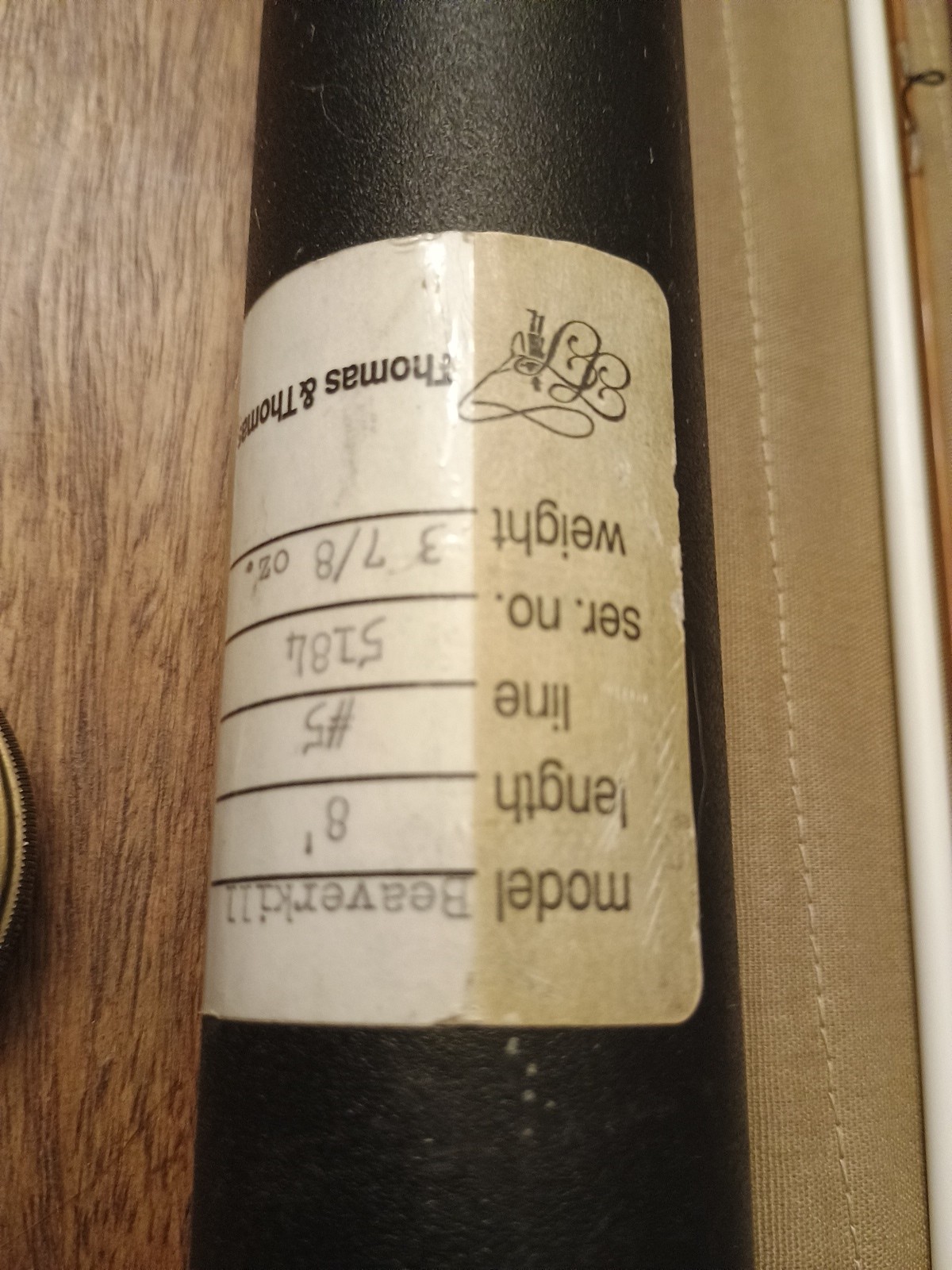 VINTAGE THOMAS & THOMAS BEAVERKILL BAMBOO FLY ROD 8’0” #5 SERIAL #5184 2/2