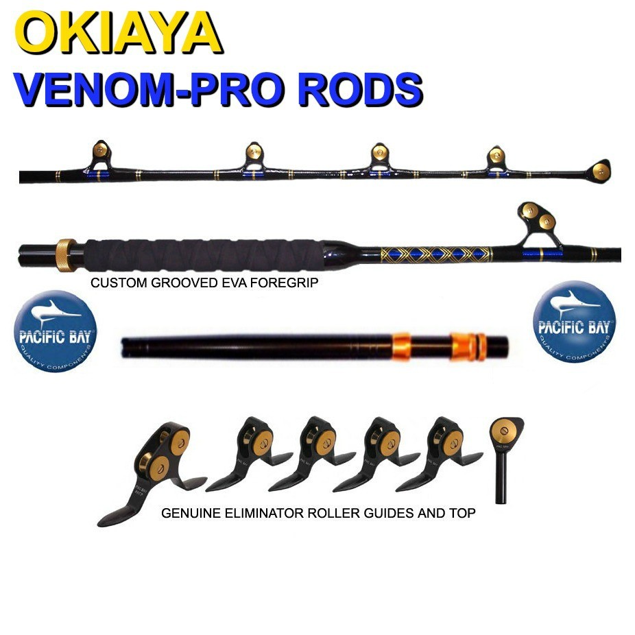 OKIAYA STRAIGHT BUTT 80-130LB VENOM PRO Trolling Rod For PENN OR TIAGRA