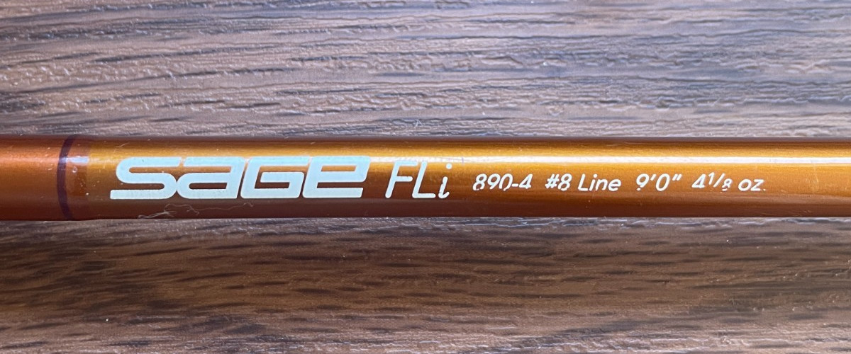Sage FLi 890-4 #8wt 9’0″ 4-1/8oz Tube 4p Green Used Fly Fishing Rod Carbon