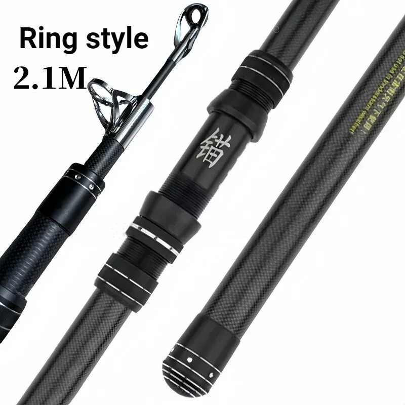 2.1M-2.4M Carbon Fiber Fishing Rod 50kg above Rod Telescopic Sea Boat Rod Travel