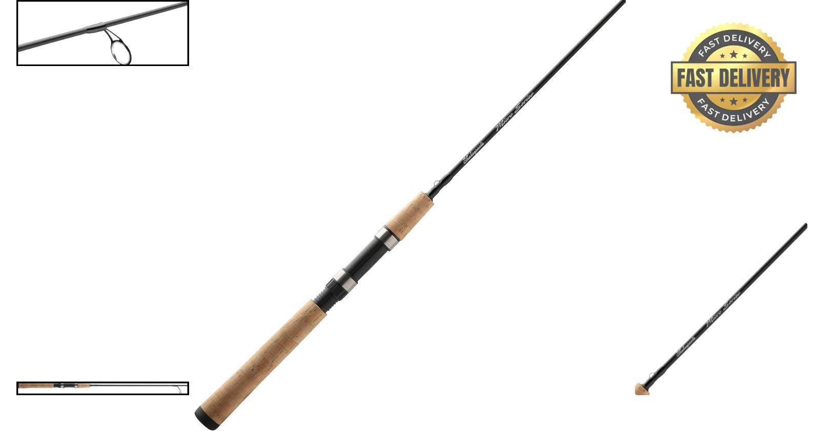 5’6″ Micro Spinning Rod – Fast Action, Cork Grip for Ultimate Comfort